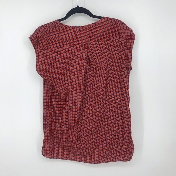 14th and union Orange Pattern Silky Top - Picture 3 of 7